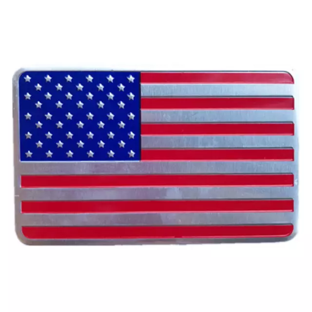 2PCS Car Truck Metal USA Flag Sticker American Decal Body Emblem Accessories