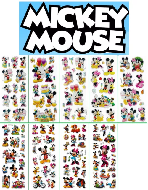 MICKEY MOUSE 🐭 3D puffy Stickers Minnie Pluto Disney #1