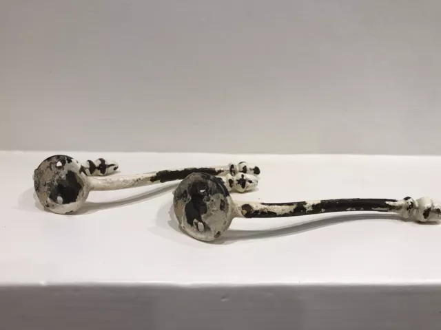 Cast Iron Victorian Coat Hooks x 2 Large