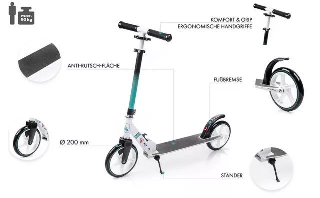 Scooter Tretroller Cityroller Kickroller Kickscooter Kinderroller Bigwheel Stunt 2