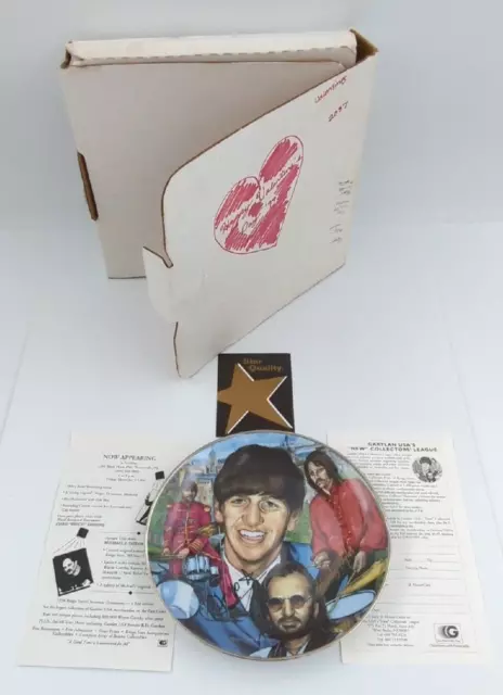 Ringo Starr Platinum Ed. Gartlan Artist Signed Plate Beatles Collector Club 9437