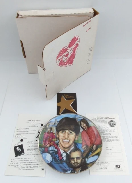 Ringo Starr Platinum Ed. Gartlan Artist Signed Plate Beatles Collector Club 9437 Ringo Starr Platinum Ed. Gartlan Artist Signed Plate Beatles Collector Club 9437
