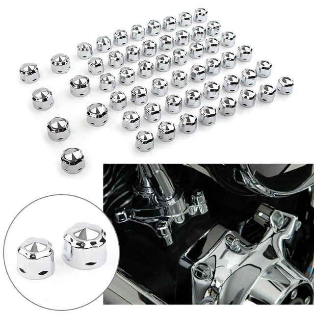 Engine Bolt Cap Set Chrome for Harley Road King Electra Glide 1999-16 FLHX FLHTK