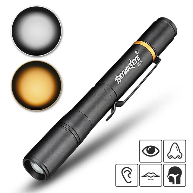 Lampe À Stylo Double Source De Lumière Poche Pour Camping Torche