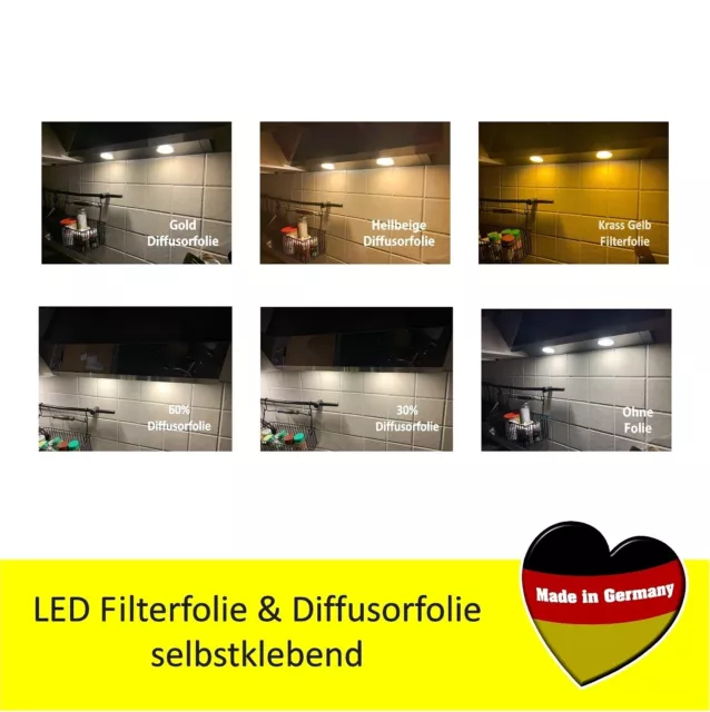 FARBFILTERFOLIE MIX SELBSTKLEBEND, Folie für LED Panel