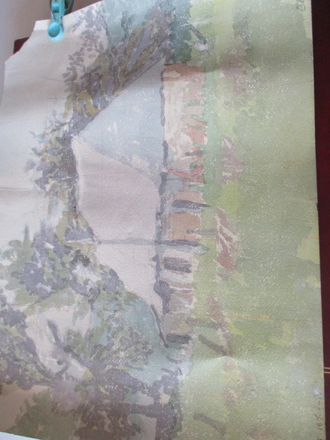 Peinture aquarelle surrealiste annees 80