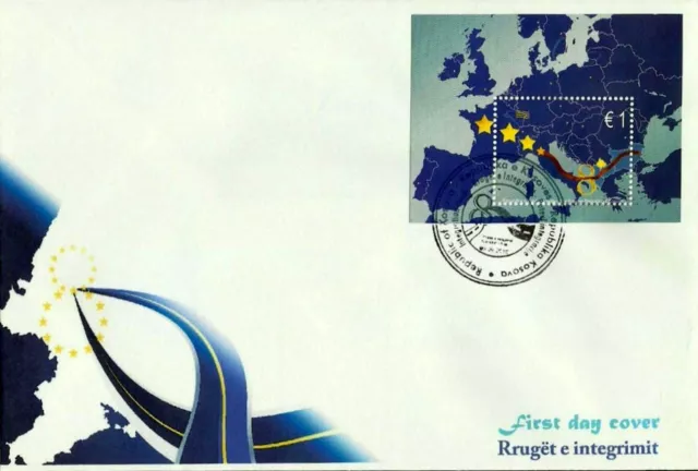 Kosovo Stamps 2010. Traffic in the Pathways of Integration. FDC Block MNH