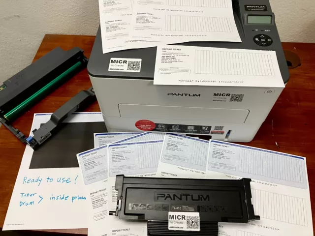 Brand New (MICR Check Printing) Pantum P3300DW Printer TL-410, TL-410X, TL-410H