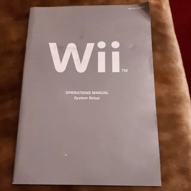 NINTENDO WII OPERATIONS Instructions Booklet Manual Only System Setup £