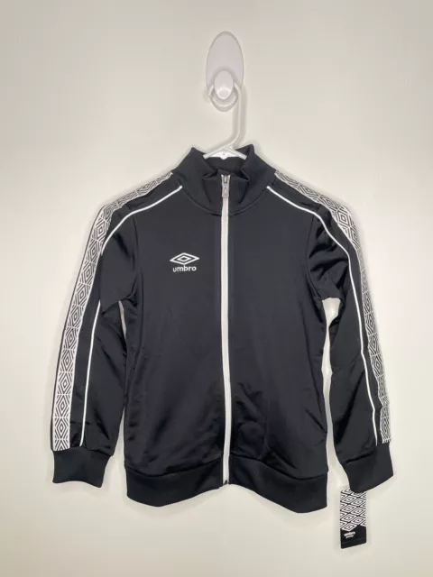 Umbro Diamond Track Jacket Boys Sizes Black Full Zip Active Wear Soccer