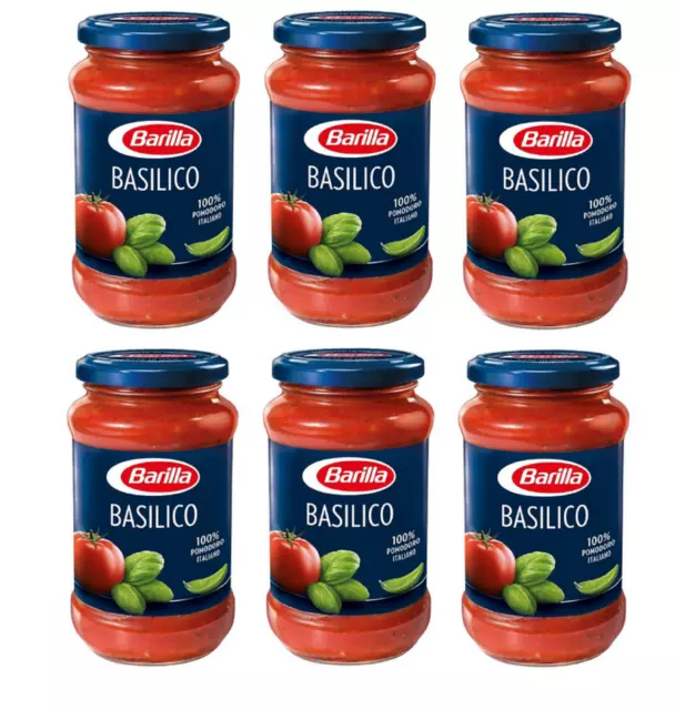PACK OF 6 Barilla Basilico Jars Of Sauce 400g