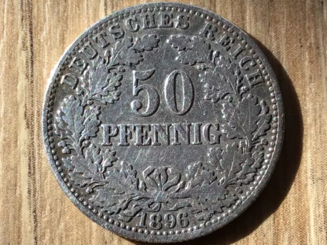 50 Pfennig Kaiserreich 1896 - 1903 J.15