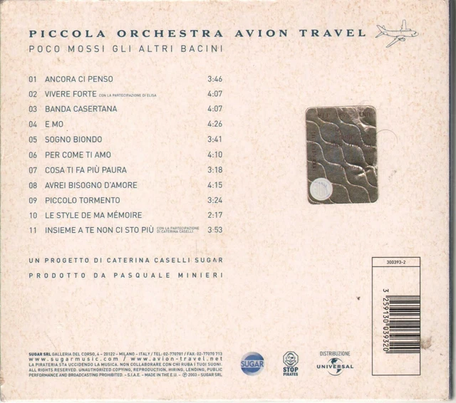 PETITE ORCHESTRA AVION Travel CD Poco Mossi Gli Altri Bacini/ Sugar EUR