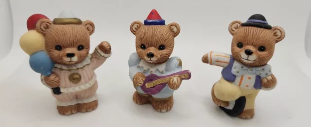 SET OF 3 CIRCUS BEAR FIGURINES Homco Home Interior #1449