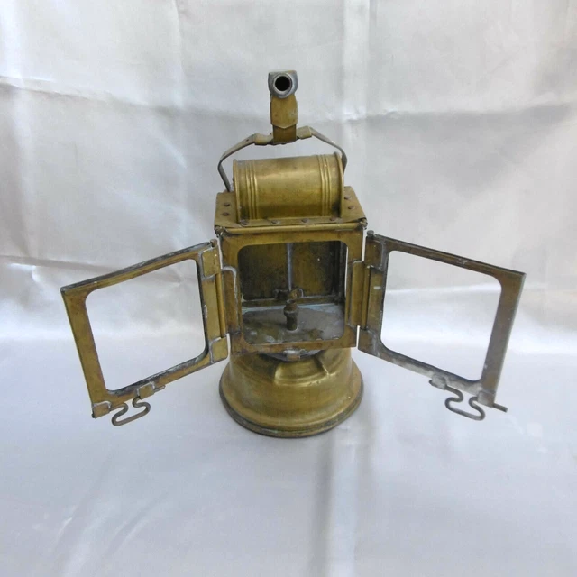 Lampe De Mines Acétylène F.lli Santini – Lanterne Ancienne – WWII 1940 – Rare