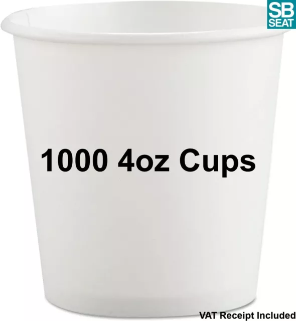 (1000-Pack) SOLO 4oz Paper Hot Cup White 118ml NO-LIDS Espresso VAT Invoice