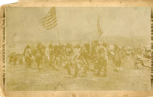 Cabinet Card Anderson 291 Sioux Indians Dancing the Omaha 1893 Native American Cabinet Card Anderson 291 Sioux Indians Dancing the Omaha 1893 Native American