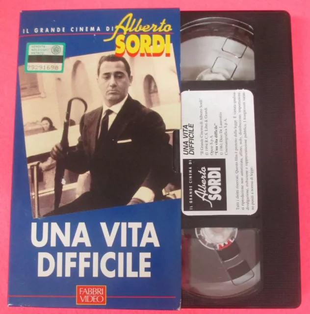 VHS film UNA VITA DIFFICILE Dino Risi Il grande cinema ALBERTO SORDI(F107)no dvd