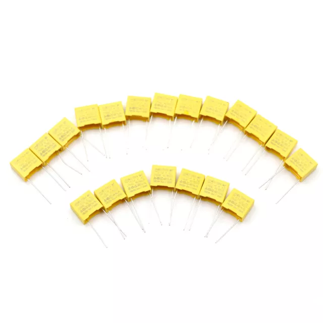 20Pcs 0.1UF X2 104 100NF 275V 10mm Regulation DIP Polypropylene Film Capaci.pj