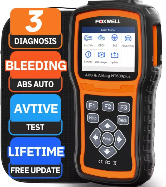 FOXWELL NT630 Plus ABS SRS OBD2 Scanner Tool Code Reader for Honda BMW GM Toyota