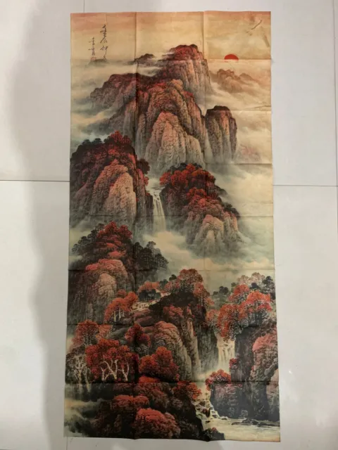 Collect decor china art Xuan Paper Painting autumn natural views landscape