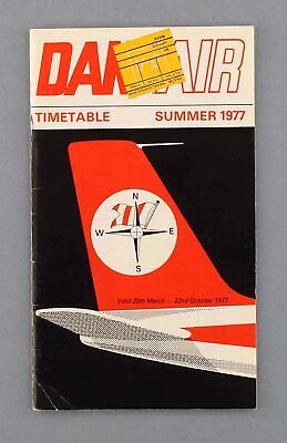 Dan Air Vintage Airline Timetable Summer 1977