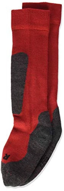 (TG. 23) Falke Active Ski Calzettoni, Rosso (Rot (Fire 8150), 23 Bambine e Ragaz