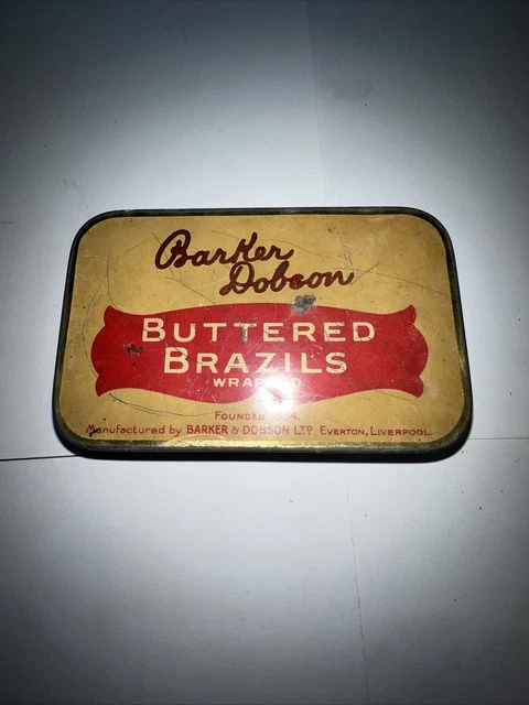 Barker Dobson 1930 Publicidad con mantequilla de Brasil Dulce lata Liverpool BD59