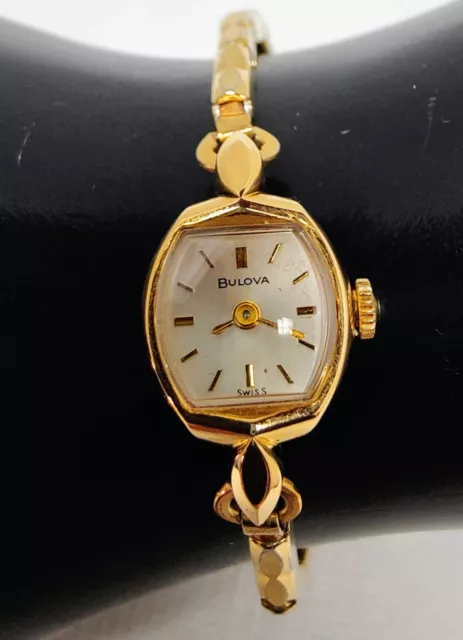 VTG Ladies BULOVA N3 10K R.G.P Bezel Ladies SWISS Watch Stretch