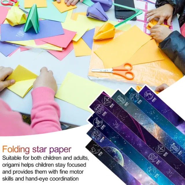 Cartoon Pattern Origami Paper Diy Kit Star Strips Stress-relief Handcrafts
