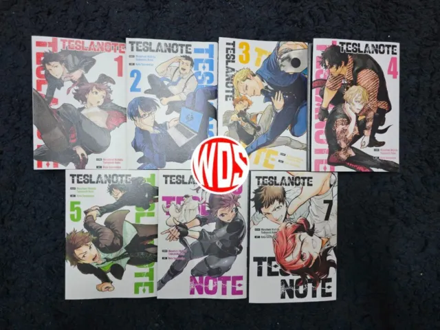 Teslanote Manga By Masafumi Nishida/Tadayoshi Kubo vol 1-7 End English Version