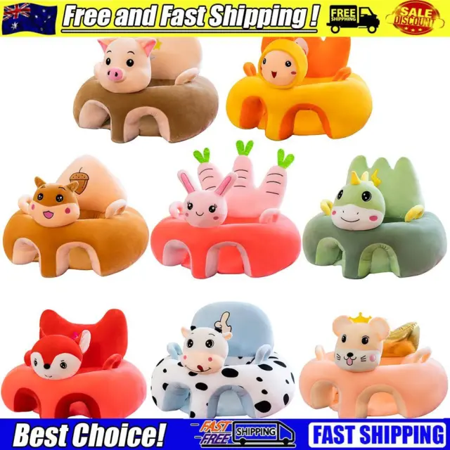 Baby Sofa Support Seat Cover Cartoon Animal Plush Learning To Sit Chair Cradle