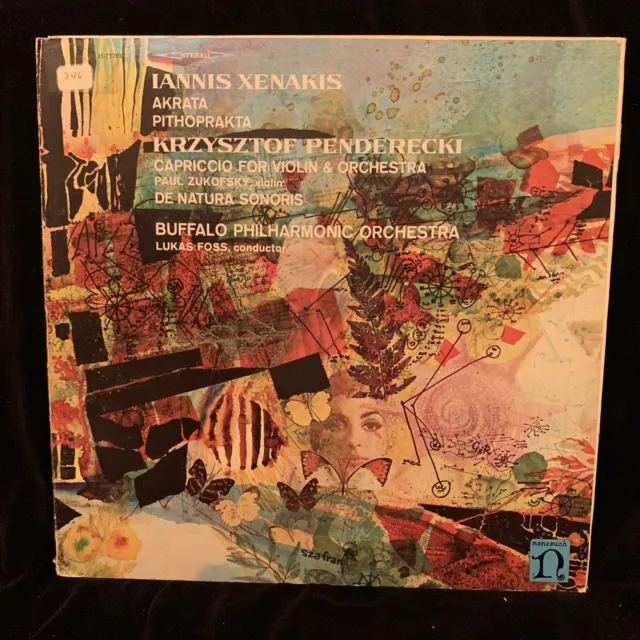 PAUL ZUKOFSKY violin - XENAKIS & PENDERECKI - Lukas Foss - NONESUCH ST LP