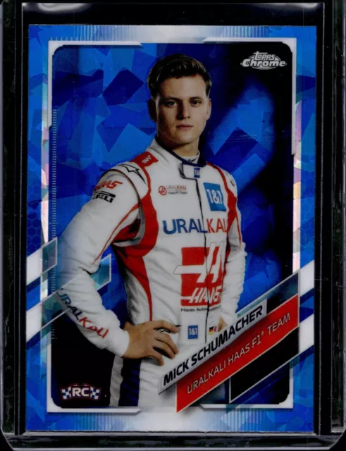 Mick Schumacher 2021 Topps Chrome F1 Sapphire Rookie Base #17