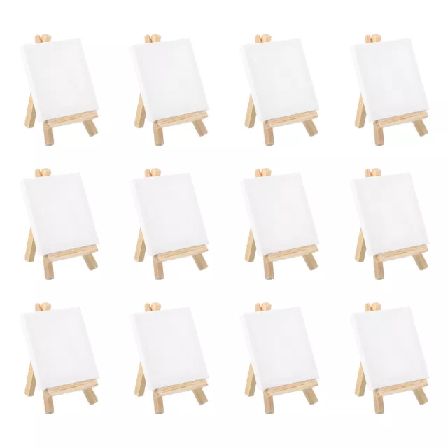 3x3" Canvas Boards for Painting, 12Pack Cotton Wood Frame Blank Canvas Panel