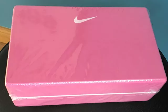 Nike Essential Yoga Solid Foam Pose Block Workout Stretching Aid Pink NEW