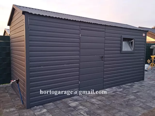 4.5x2 Metallgar Blechgarage GERÄTESCHUPPEN Garage Container Versteck Lagerraum