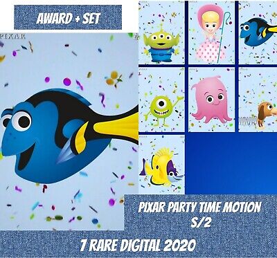 Topps Disney Collect Rare dory Award + Set 1+6 Pixar Party Time s/2 2020 Digital