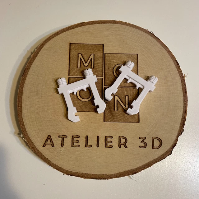 Clips pour fixation façade de tiroir de cuisine (x2) - Version 2