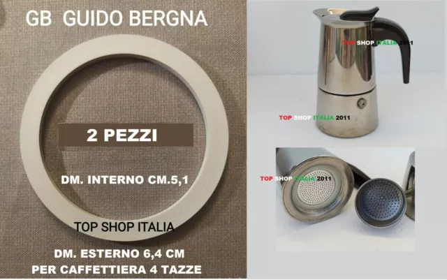 Set 2 Pezzi Guarnizione 4 Tazze Per Caffettiera Gb Guido Bergna 6 2023