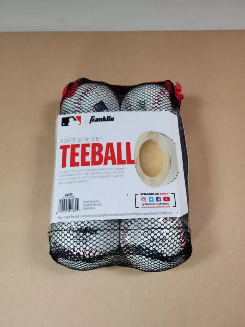 Franklin Sports Soft Strike Teeballs Hollow Core Set of 6 / 4 Oz Balls New