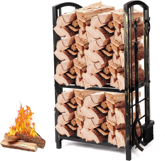 Scaffale per Legna Da Ardere Con 4 Pezzi, 72 X 40 X 30 Cm, per Interni, per Cami