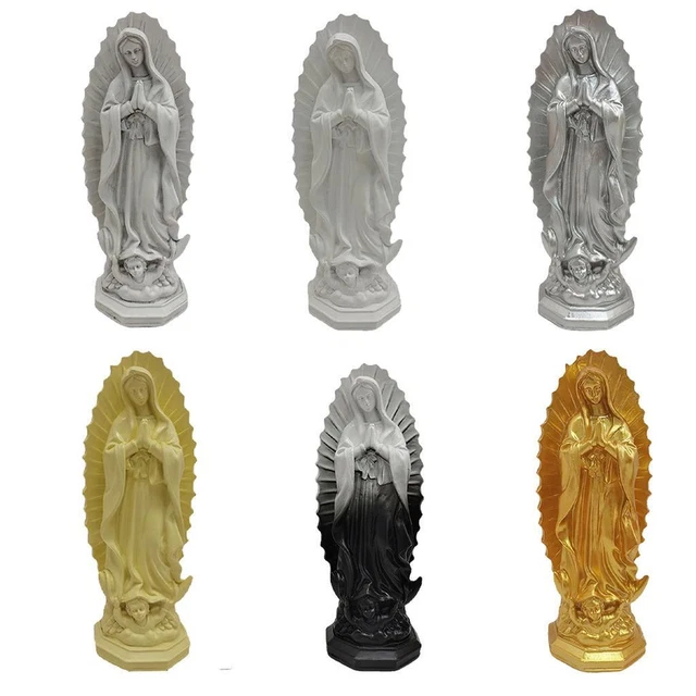 Statue Lumineuse Vierge Marie VALICLUD - Bleu Ciel, 15.4cm, Décor Religieux Catholique