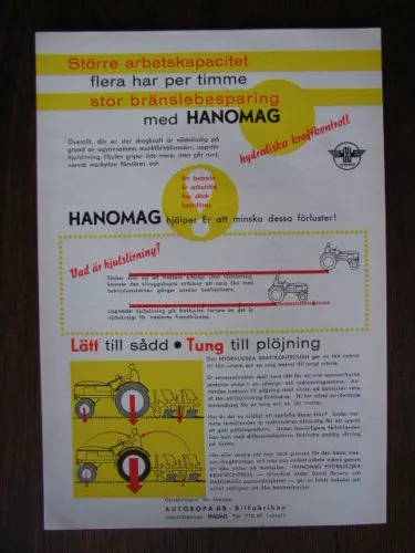 Hanomag Traktoren Prospektblatt / Sales sheet,  S