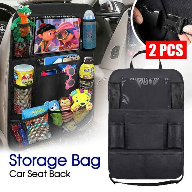 2PCS Car Seat Back Organiser Multi Pocket Storage Bag Pouch Holder Interior  Tidy