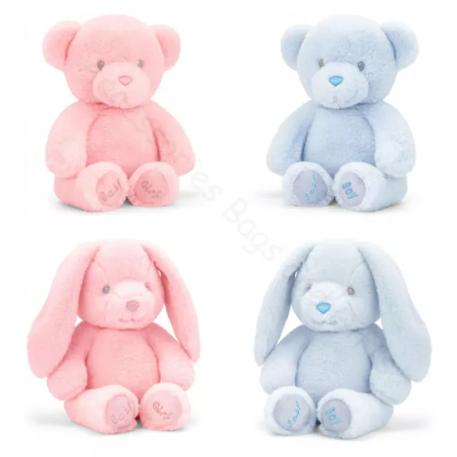 New Baby Teddy Bear Bunny Baby Boy Girl Eco Soft Toy Gift Pink Blue 16-25cm ~abg