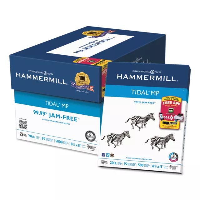 Hammermill Everyday Copy and Print Paper 92Bright 20lb Letter 500 Shts/Ream 10