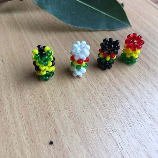 4 mixed Rastafarian/jamaican/reggae Dreadlocks 4.5mm hole Hair beads RLW319