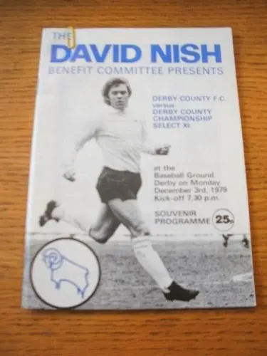 03/12/1979 Derby County v Derby County Championship Select XI [David Nish Benefi