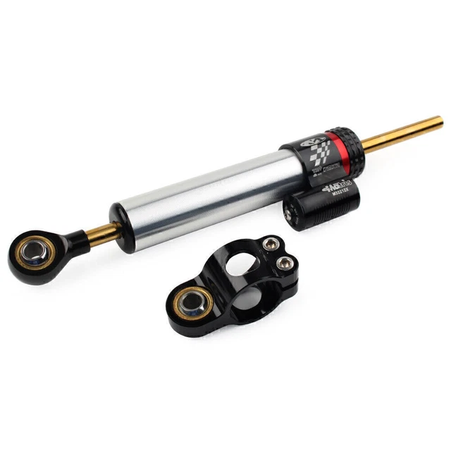 Ammortizzatore Sterzo 250mm Stabilizzatore Moto Lineare Reverse Control Argento